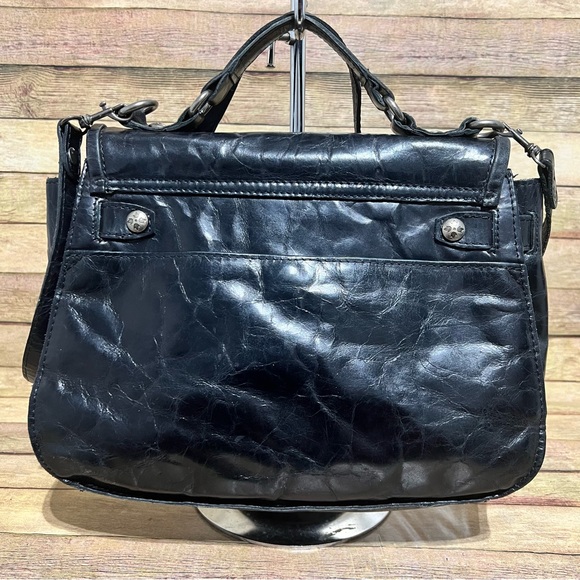 Patricia Nash Black Leather Messenger Bag - Picture 3 of 10